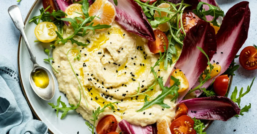 hummus with hemp hearts