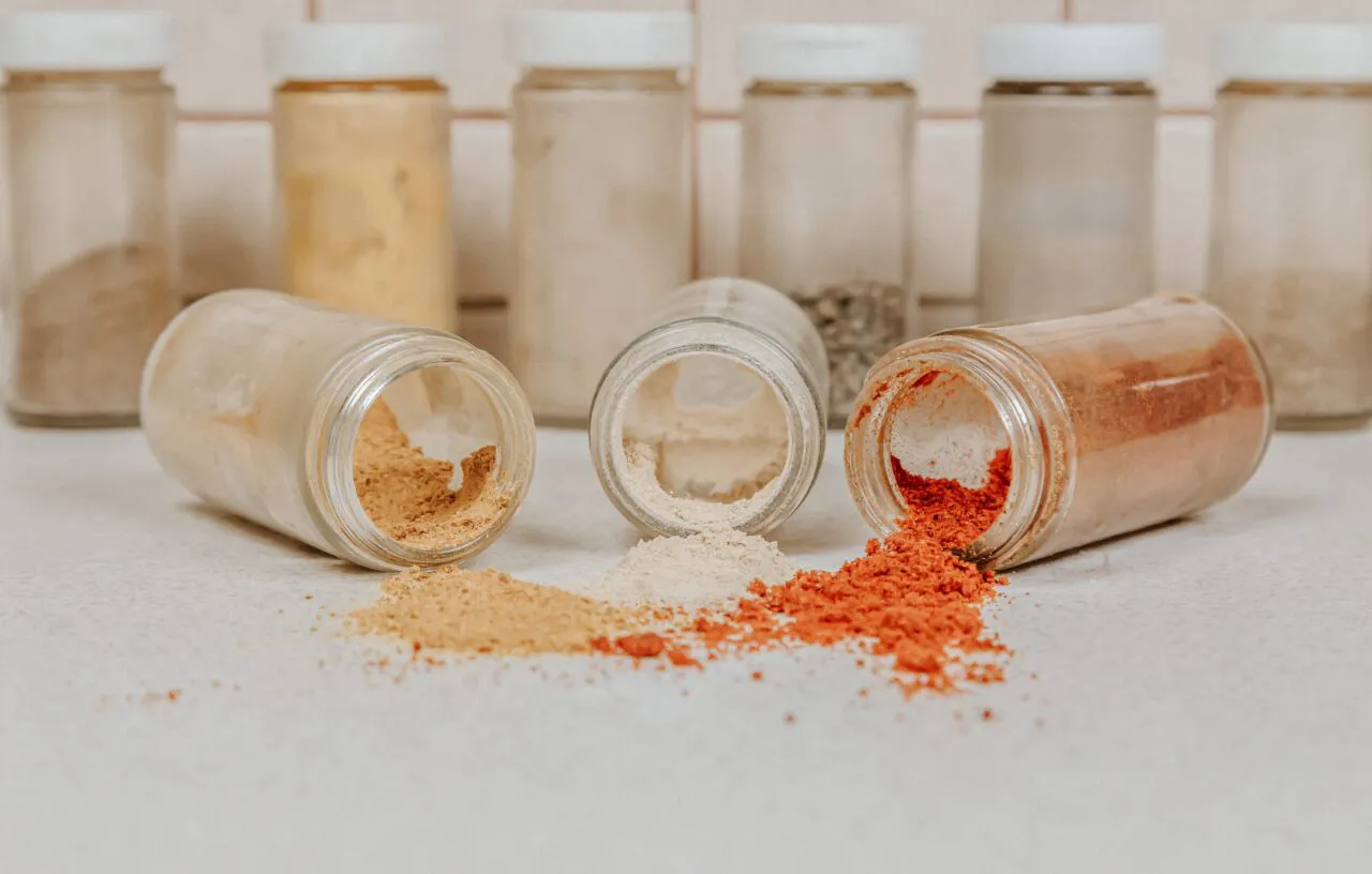 spices in jars
